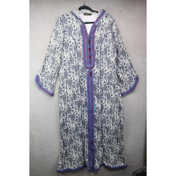 Maryah Long Hooded Maxi Kaftan Dress-Size Large - Picture 1 of 9
